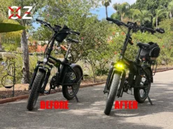 E-bike High Output LED Headlight Neon Fluorescent Yellow Fits RAD Power Bikes -Oz IMG 4577 89418.1660240235