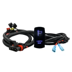 10ft. Power Bus Bar Plug Wire Harness Kit For LED Whip Lights Compatible With Pulse Power Busbar Polaris RZR Pro Ranger Crew XP 2018-2023 -Oz LW 1 71059.1674695807