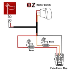 Lighted Whip On/Off Red Rocker Switch With Power Busbar Plug Harness Compatible With Polaris Pulse Power Busbar RZR Pro Ranger Crew XP 2018-2023 -Oz LW wire diagram rzr 07287.1693611022
