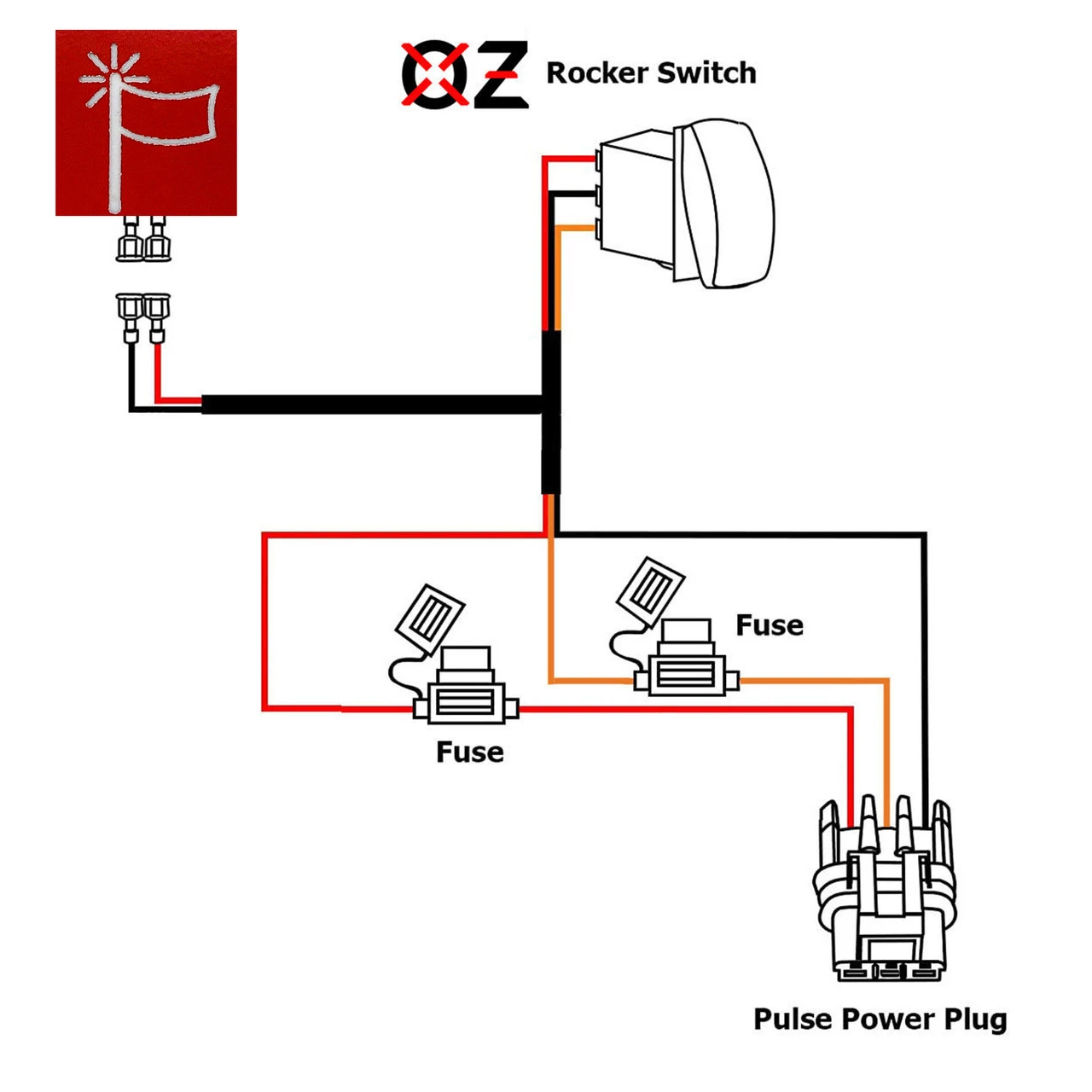 10ft. Pulse Power Bus Bar Plug Wire Harness With On/Off Red Rocker Switch For Whip Lights Compatible With 2024 Polaris XPEDITION XP ADV Ultimate Northstar Premium 4 10ft. Pulse Power Bus Bar Plug Wire Harness With On/Off Red Rocker Switch For Whip Lights Compatible With 2024 Polaris XPEDITION XP ADV Ultimate Northstar Premium - Image 4