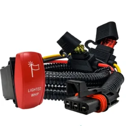 Pulse Power Bus Bar Plug Wire Harness With On/Off Red Rocker Switch For Whip Lights Compatible With 2024 Polaris XPEDITION XP ADV Ultimate Northstar Premium -Oz LW2 4 93327.1696112247