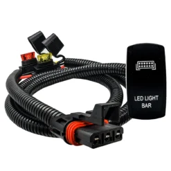 Pulse Power Bus Bar Plug With On/Off Rocker Switch Wire Kit For LED Lightbar Compatible With Polaris RZR Pro Ranger Crew XP 2018-2023 -Oz Lbs 1 80428.1677015624