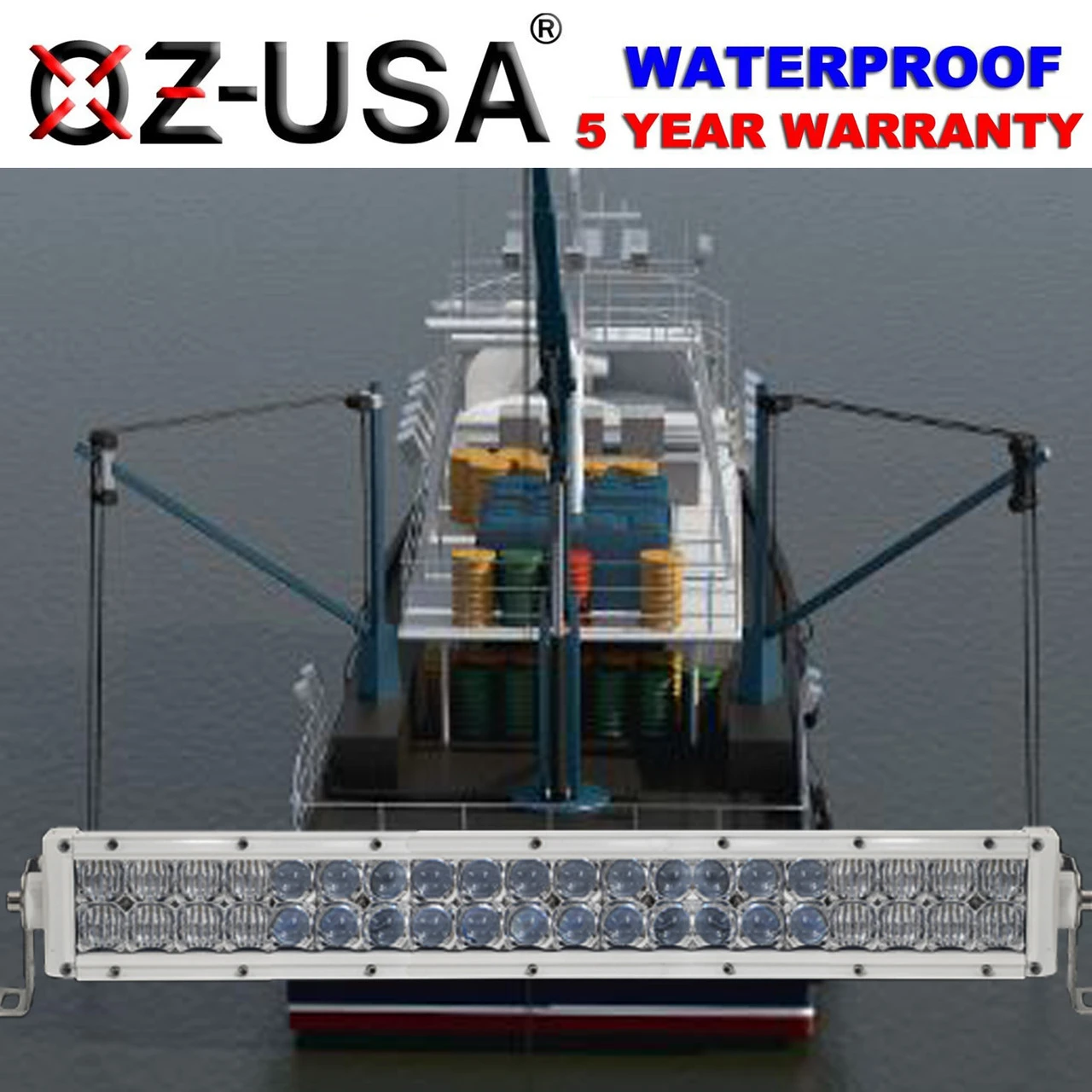 22" White OZ-USA® 4D Series Marine-Grade LED Light Bar Spot Flood Combo Beam Plug And Play Harness For Off-road Truck Fishing Vessels Boat RV 2 22" White OZ-USA® 4D Series Marine-Grade LED Light Bar Spot Flood Combo Beam Plug And Play Harness For Off-road Truck Fishing Vessels Boat RV - Image 2