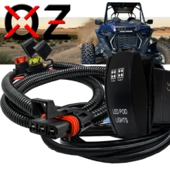 Amber LED Pod Lights Spot Beam With Power Bus Bar Wire Harness Compatible With Pulse Power Busbar Polaris RZR Turbo Pro XP Ranger Crew 2018-2023 -Oz M 62624.1685830683