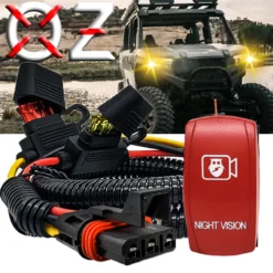 Pulse Power Bus Bar Plug Wire Harness With Night Vision On/Off Red Rocker Switch Compatible With 2024 Polaris XPEDITION XP ADV -Oz NV2 3 55141.1696463736