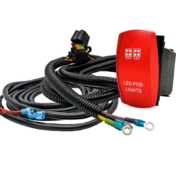(W)10ft. Power Busbar Wire Harness Kit With Pod Lights On/Off Red Rocker Switch Compatible With 2018-2023 Can-Am Maverick X3 Max RS Turbo RR Sport Trail Defender -Oz PL 3 77055.1700957640
