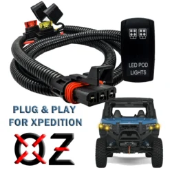 Pulse Power Bus Bar Plug & Play Wire Harness With On/Off Rocker Switch For LED Pod Lights Compatible With 2024 Polaris XPEDITION XP ADV Ultimate Northstar Premium -Oz PLS 2 14012.1696025076