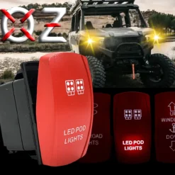 10' Pulse Power Bus Bar Plug Wire Harness With On/Off Red Rocker Switch For LED Pod Lights Compatible With 2024 Polaris XPEDITION XP ADV Ultimate Northstar Premium -Oz PLS4 86275.1699394115