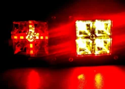 Red DRL POD 3" With Red LED Spot Beam Rear Fog Cube Light, Brake Tail Turn Signal Light With Wiring Harness Dual Switch 12V 24V -Oz R 1 34991.1510410380