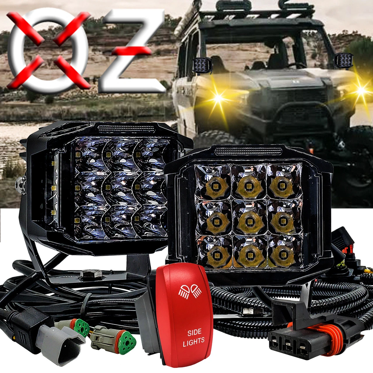 5" Pillar Mount 120W Side Emitting LED Lights 180° Beam Pattern For Polaris XPEDITION RZR Turbo Pro Crew Ranger XP 2018-2024 1 5" Pillar Mount 120W Side Emitting LED Lights 180° Beam Pattern For Polaris XPEDITION RZR Turbo Pro Crew Ranger XP 2018-2024