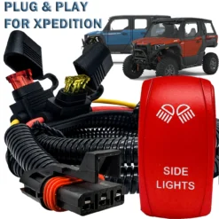 Pulse Power Bus Bar Plug & Play Wire Harness With On/Off Red Rocker Switch For Side Lights Compatible With 2024 Polaris XPEDITION XP ADV Ultimate Northstar Premium -Oz SD2 1 37738.1696113959