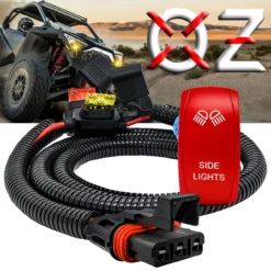 Side Lights On/Off Red Rocker Switch With Power Busbar Plug Harness Compatible With Polaris Pulse Power Busbar RZR Pro Ranger Crew XP 2018-2023 -Oz SDL 1 33068.1692918898