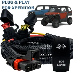 Pulse Power Bus Bar Plug & Play Wire Harness With On/Off Rocker Switch For Side Lights Compatible With 2024 Polaris XPEDITION XP ADV Ultimate Northstar Premium -Oz SDL 3 61767.1696716611