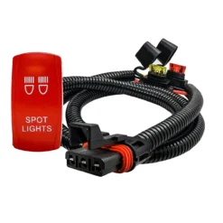 Spot Lights On/Off Red Rocker Switch With Power Busbar Plug Harness Compatible With Polaris Pulse Power Busbar RZR Pro Ranger Crew XP 2018-2023 -Oz SLS 1 29360.1701306611