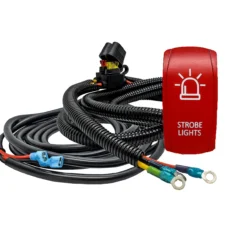 10ft. Power Busbar Wire Harness Kit With Strobe Lights On/Off Red Rocker Switch Compatible With 2018-2023 Can-Am Maverick X3 Max RS Turbo RR Sport Trail Defender -Oz STR 5 53909.1700091303