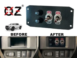 Carbon Fiber Switch Panel Fuse Aux Toggle Switch For Toyota Tacoma 2016-2024
