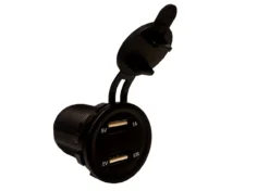 Dual USB Port Amber LED Voltmeter Fast Charger Socket Power Outlet 1.0A 2.1A Car ATV Truck Boat Motorcycle 12 Volt -Oz V 2 43037.1516068631