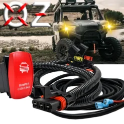 10' Pulse Power Bus Bar Plug Wire Harness Kit On/Off Red Rocker Switch For Bumper Light Bar Compatible With 2024 Polaris XPEDITION XP ADV Ultimate Northstar Premium -Oz W10 2 77252.1698279739