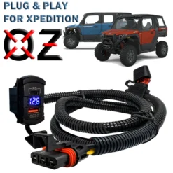 6ft. Power Bus Bar Plug Harness Dual USB Port QC 3.0 USB-C PD With Voltmeter Compatible With 2024 Polaris XPEDITION XP ADV Ultimate Northstar Premium