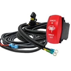 10ft. Power Busbar Wire Harness Kit With Winch In/Out Momentary Red Rocker Switch Compatible With 2018-2023 Can-Am Maverick X3 Max RS Turbo RR Sport Trail Defender -Oz WIO 4 48881.1700088276