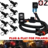 Turn Signal Kit Amber & Red LED Bolt-Beam With Plug & Play Power Bus Bar Wire Harness Compatible With Polaris Pulse RZR Pro Ranger Crew XP 2018-2023