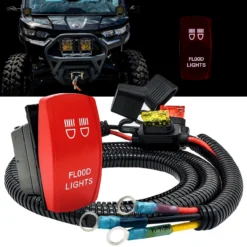 Flood Lights On/Off Red Rocker Switch With Power Distribution Block Wire Harness Compatible With 2018-2023 Can-Am Maverick X3 Max RS Turbo RR Sport Trail Defender 9 Flood Lights On/Off Red Rocker Switch With Power Distribution Block Wire Harness Compatible With 2018-2023 Can-Am Maverick X3 Max RS Turbo RR Sport Trail Defender -Oz X3 1 99175.1701479896