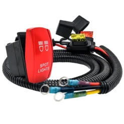 Spot Lights On/Off Red Rocker Switch With Power Distribution Block Wire Harness Compatible With 2018-2023 Can-Am Maverick X3 Max RS Turbo RR Sport Trail Defender -Oz X3 3 77973.1701479670