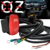 10ft. Power Bus Bar Block Red Rocker Switch 3-Wire Harness Kit For Dual Function LED Light Bars Compatible With 2018-2023 Can-Am Maverick X3 Max RS Turbo RR Sport Trail Defender
