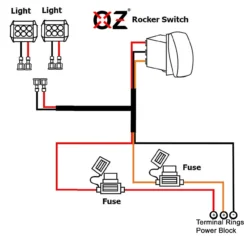 10ft. Power Busbar Wire Harness Kit With Bumper Light Bar On/Off Red Rocker Switch Compatible With 2018-2023 Can-Am Maverick X3 Max RS Turbo RR Sport Trail Defender -Oz X3 Pod Wire Diagram 28220.1699747118