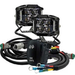 75W Side Emitting LED Ditch Lights 180° Beam Pattern With Power Busbar Wire Kit Compatible With 2018-2023 Can-Am Maverick X3 Defender -Oz X3 SDL B1 93335.1701552769