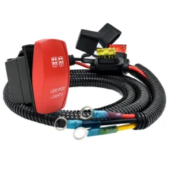 Pod Lights On/Off Red Rocker Switch With Power Distribution Block Wire Harness Compatible With 2018-2023 Can-Am Maverick X3 Max RS Turbo RR Sport Trail Defender -Oz X3 29578.1697498945