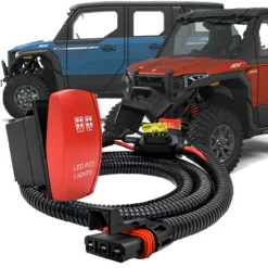 6' Pulse Power Bus Bar Plug Wire Harness With On/Off Red Rocker Switch For LED Pod Lights Compatible With 2024 Polaris XPEDITION XP ADV Ultimate Northstar Premium -Oz XP 3 85435.1698712851