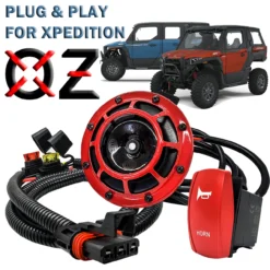5" Hella Disc Horn With Pulse Power Busbar Plug Wire Harness Kit Fuse Red Rocker Switch Compatible With 2024 Polaris XPEDITION XP ADV Ultimate Northstar Premium -Oz XP B 16363.1698795368