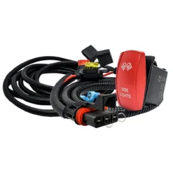 10' Pulse Power Bus Bar Plug Wire Harness Kit On/Off Red Rocker Switch For Side Lights Bar Compatible With 2024 Polaris XPEDITION XP ADV Ultimate Northstar Premium -Oz XP35 2A 91492.1699040447