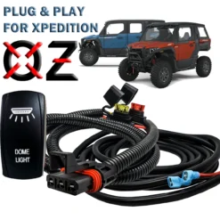 10ft. Pulse Power Bus Bar Plug Wire Harness Kit On/Off Rocker Switch For Dome Lights Bar Compatible With 2024 Polaris XPEDITION XP ADV Ultimate Northstar Premium
