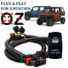 Pulse Power Bus Bar Plug & Play Wire Harness With On/Off Rocker Switch For Bumper Light Bar Compatible With 2024 Polaris XPEDITION XP ADV Ultimate Northstar Premium
