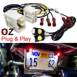 License Plate LED Light Bolt Brake Turn Signal Plug & Play For Harley Motorcycles