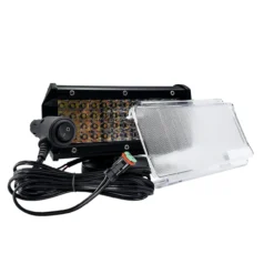 6" Magnet Base Mount White Amber Dual LED Strobe Flash Emergency Warning Light