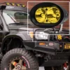 4" Oval FR-Series High Output Neon Fluorescent Yellow LED Fog Lights For Off-road Trucks UTV ATV RV E-Bikes Golf Carts 12V - 60V