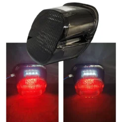Flashing Smoke Lens Tail Brake Red LED Light For Harley Davidson Motorcycle Stop Lamp Xl FLH FX -Oz Z5 02822.1662837693