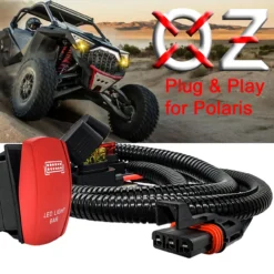 LED Lightbar On/Off Red Rocker Switch With Power Busbar Plug Harness Compatible With Polaris Pulse Power Busbar RZR Pro Ranger Crew XP 2018-2023 -Oz a5 64068.1697067575