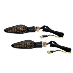 Motorcycle White Amber LED Running Light Turn Signal Dual Intensity Smoke Lens 12 Volts Universal Blinker -Oz a 03306.1628809935