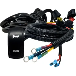10 Ft. Power Busbar Distribution Block Wire Harness Kit With Momentary On/Off Horn Rocker Switch Compatible With 2018-2023 Can-Am Maverick X3 Max RS Turbo RR Sport Trail Defender -Oz a 92971.1681595663