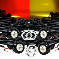 Amber & Red LED Turn Signal Kit Plug & Play Power Bus Bar Wire Harness Compatible With Polaris Pulse RZR Pro Ranger Crew XP 2018-2023 -Oz ar1 68277.1686786804