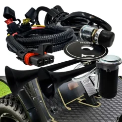 Air Horn Dual Trumpet With Floor-Mount Switch Power Bus Bar Plug Wiring Harness Kit Compatible With Polaris Pulse Power Bus Bar RZR Pro Ranger Crew XP 2018-2023 -Oz b2a 02282.1694218419