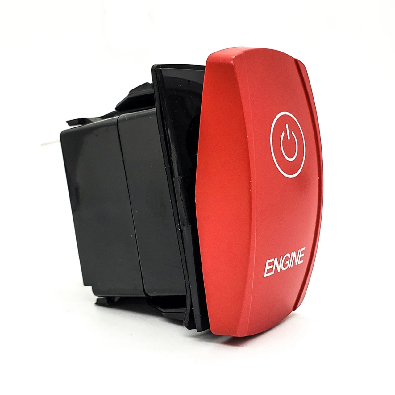 Engine Start On/Off Momentary Rocker Switch 4-Pin Laser Etch Red Plate For UTV Polaris RZR XP Can-Am Truck RV 4 Engine Start On/Off Momentary Rocker Switch 4-Pin Laser Etch Red Plate For UTV Polaris RZR XP Can-Am Truck RV - Image 4