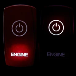 Carbon Fiber Ignition Switch Panel Engine Start Battery Cut On/Off Red Rocker With Aux Toggle Switch -Oz b6 36704.1694563014