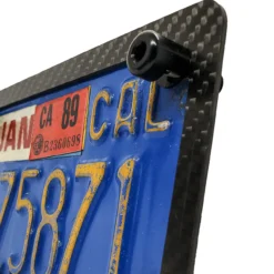 Carbon Fiber License Plate Frame With White LED Tag Lights Bolt For Motorcycle -Oz b 26359.1695511010