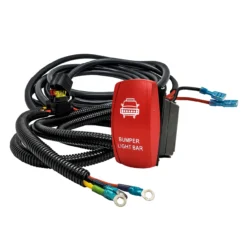 10ft. Power Busbar Wire Harness Kit With Bumper Light Bar On/Off Red Rocker Switch Compatible With 2018-2023 Can-Am Maverick X3 Max RS Turbo RR Sport Trail Defender -Oz blb 3 67243.1699747836