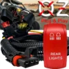 REAR LIGHTS On/Off Red Rocker Switch With Power Busbar Plug Harness Compatible With Polaris Pulse Power Busbar RZR Pro Ranger Crew XP 2018-2023